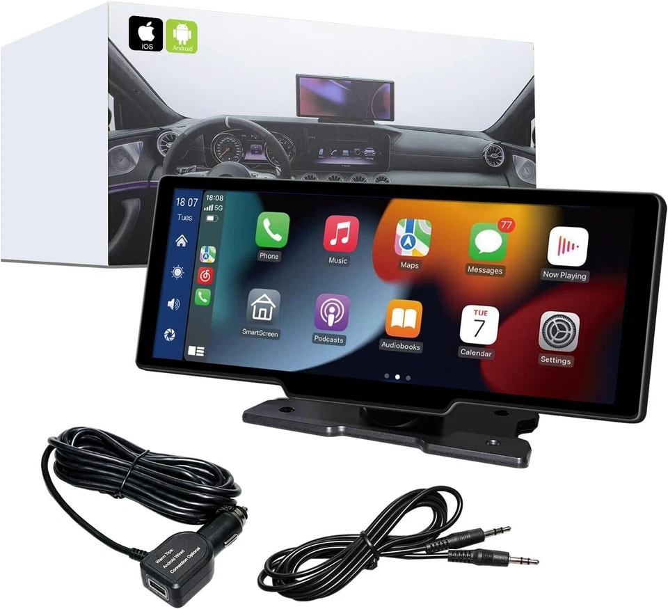 Car Stereo 10" Full HD Touch Screen Wireless Apple & Android Auto w/ Bluetooth - Image 1 of 4