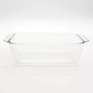 Pyrex Clear Glass Loaf Pan w Handles Cooking Backing Kitchenware Bread Pan - Picture 1 of 8