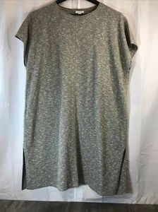 J. Jill Pure Jill Tunika lang meliert grau Strick Schlitz Saum Damen Med Lagan Look - Bild 1 von 5