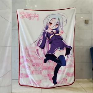 No Game No Life Anime Throw Blanket Plush Warm Cartoon Blankets Winte Kawaii - Picture 1 of 8