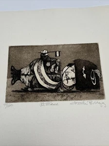 CHARLES BRAGG ETCHING AT EASE PORTRAIT LIMITED EDITION OF ONLY 100 SIGNED RARE - Picture 1 of 17