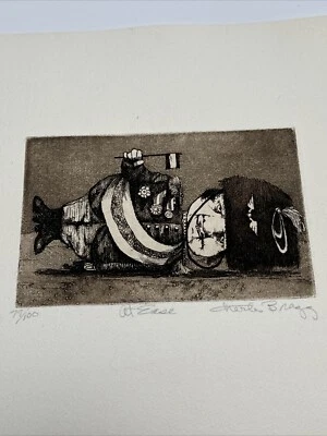 RETRATO CHARLES BRAGG GRABADO A GUSTO EDICIÓN LIMITADA DE SOLO 100 FIRMADO RARO Foto 1 de 4