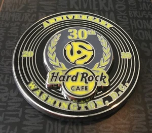 2020 HARD ROCK CAFE WASHINGTON DC 3D 30TH ANNIVERSARY 45 RPM RECORD LE PIN - Bild 1 von 2