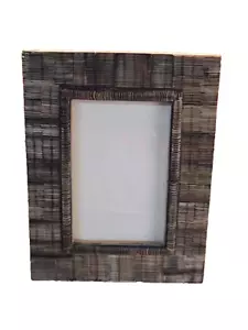 Zodax Picture Frame Safi Bone Tan Brown Black 6-5/8" w x 8-5/8" MSRP $39.00 - Picture 1 of 5