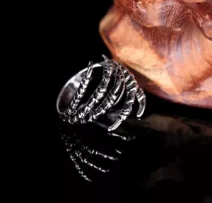 Women Dragon Claw Ring, Dragon Ring, Gothic Ring, Thumb Finger Ring, Adjustable - Picture 1 of 10