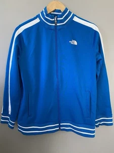 Vtg Y2K The North Face Full Zip Track Jacket Blue Stripe Boys XL Mens S Retro - Picture 1 of 12