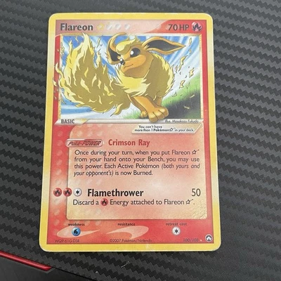 2007 Pokemon GOLD STAR EX Power Keepers SHINY Flareon Holo Foil 100/108 MP - Image 1 of 3
