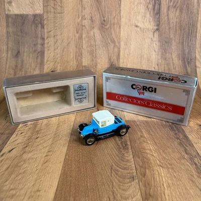 Corgi Collectors Classics 1910 Renault 12/16 Diecast Car Blue Model with Box VGC - Image 1 of 4