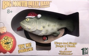 Fishing Ornament * Big Mouth Billy Bass Christmas Singing * by Gemmy NIB - Picture 1 of 4