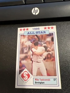 1986 Southern League All Star Mike Yastrzemski Birmingham Barons #2 - Imagen 1 de 4