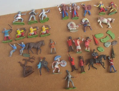 Soldados de juguete británicos de colección, nativos americanos, vaqueros, Herald Swoppets, etc. Foto 1 de 4