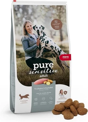 mera Pure Sensitive Truthahn & Kartoffeln Hundefutter trocken  (4 kg) - Bild 1 von 4