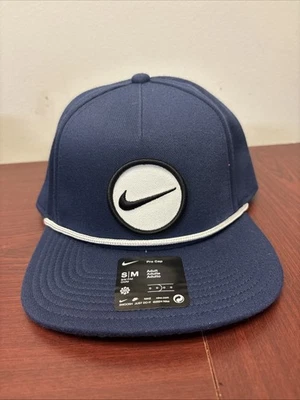 Nike Pro Structured Round Bill Cap Adult S/M Blue Flat Bill Snapback  HF7482-410 - Image 1 of 4