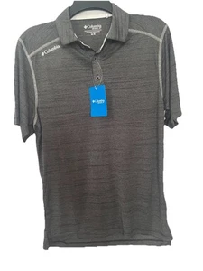 Columbia Golf Para Hombres Omni Wick Polo Manga Corta Camisa Rayas Gris Talla M NUEVO - Imagen 1 de 6