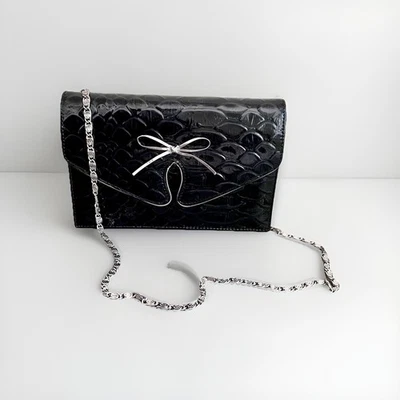 Bolso sin asas/bolso de hombro Bellini Sweet Silver law negro estampado de cocodrilo vacaciones de colección Foto 1 de 4