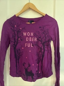 Gap Kids Purple Won-Deer-Ful Long Sleeve Shirt Size XXL (14-16) - Picture 1 of 7