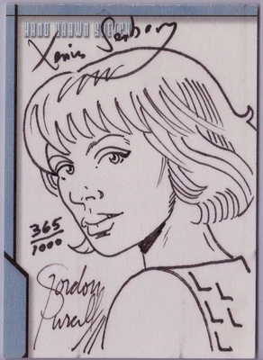 LEXX DF Xenia Seeberg Xev Bellringer autograph auto sketch card #365/1000 RARE! - Image 1 of 2