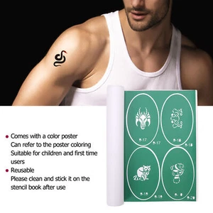 (Book 9)Temporary Tattoos Stencils 100x Glitter Tattoo Stencils Set GFL - Picture 1 of 22
