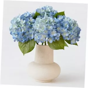 20in 4PCS Faux Hydrangea Artificial Flowers Lifelike Latex Faux Dark Blue - Picture 1 of 7