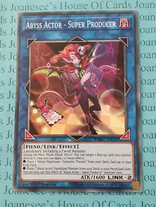 Tarjeta Abyss Actor - Super Productor PHHY-EN049 Yu-Gi-Oh 1a Edición Nueva - Imagen 1 de 3