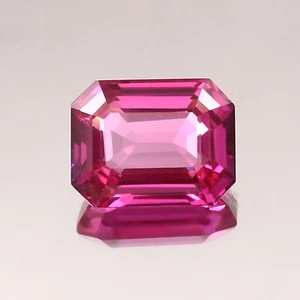 9.50 Ct Flawless Radiant Cut Pink Sapphire Loose Gemstone 13x10mm - Picture 1 of 20