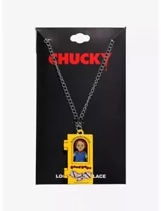 Gioco per bambini Chucky Good Guys scatola bambola medaglione collana porta incernierata film horror - Foto 1 di 6