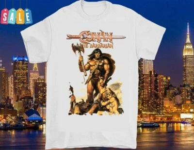 Conan the Barbarian White Cotton T Shirt Short Sleeve S-5XL - Image 1 of 3