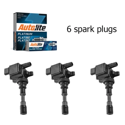 Ignition Coil & Autolite Spark Plug for Kia Amanti Hyundai Santa Fe XG350 UF439 - Image 1 of 4