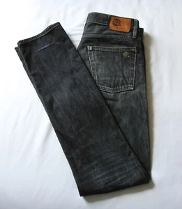 Men's RARE Rag Recycle Grey Dark Wash Slim Tapered Stacked Fit Denim Jeans 32 - Picture 1 of 13