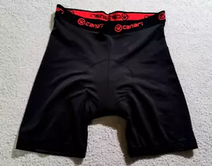 Canari Men's Black Red Gel Padded Bike Cycling Riding Shorts / Size Large - Picture 1 of 10