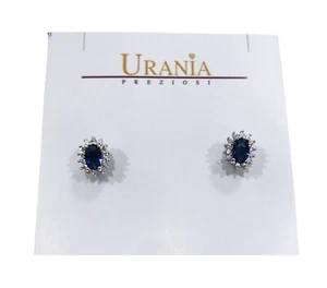 Urania Preziosi - Orecchini Princessa in argento con pietre preziose e brillanti - Foto 1 di 12