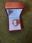 Stunning 9Ct Gold Carved Shell Cameo Ring Fully Hallmarked
