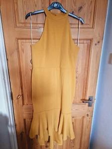 Vestido largo de fiesta New Look para mujer cola de pez mostaza talla 14 ocasión formal - Imagen 1 de 2