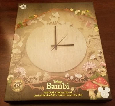 Disney D23 Expo Exclusivo: Reloj de Pared Bambi 75 Aniversario Edición Limitada 500 Foto 1 de 4