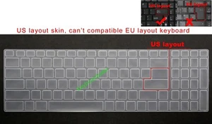 US Keyboard Cover for MSI GS76 GP76 GP65 GL65 GE65 GE75 GS75 GF75 WS75 WE75 GE76 - Picture 1 of 7