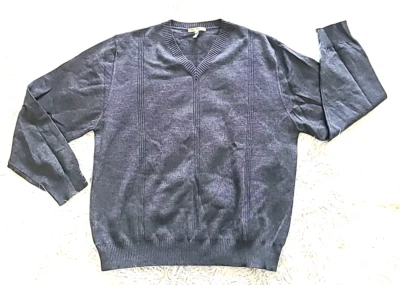 Suéter Pullover Enzo Montovani Para Hombre M 100% Lana Merino Cuello en V Hecho en Italia Foto 1 de 4