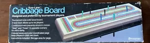 Vintage Cribbage Board 3 Track Pressman Sure-Lane Solid Wood Box And Rules NOS - Picture 1 of 18