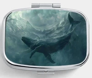 Fancy 2 Compartment Humpback Whale Pill Box - Picture 1 of 4
