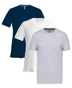 Cotton Slim Fit Crew Round Neck Tee Kariban Mens Plain 180gsm T-Shirt S-4XL - Picture 1 of 6