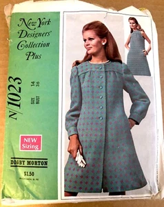 McCall New York Designers Collection Plusmuster #1023 Kleidermantel Größe 14 PS - Bild 1 von 2