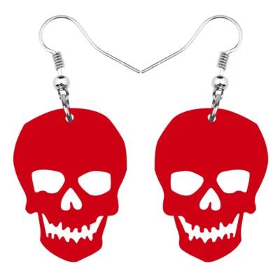 Halloween Acrílico Hueco Horror Calavera Pendientes Cuelga Novedad Dijes Fiesta Regalos Foto 1 de 4