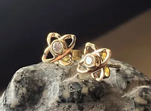Ohrstecker Ohrhänger Ohrringe mit ca. 0,14 ct. Diamant Brilliant 585 Gelb Gold - Bild 1 von 10