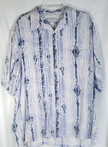 Boca Classics Island Wear Men Shirt LG Button Short Sleeve Floral Hawaiian Silk - Picture 1 of 7