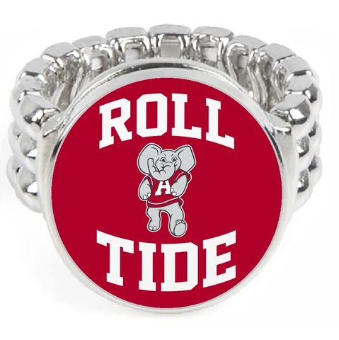 ROLL TIDE Alabama Crimson Tide Mens Womens Ring Jewelry Gift Fits All Sizes D2 Cover