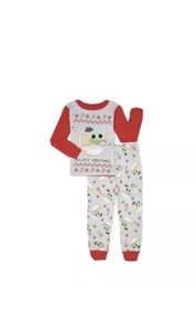 Star Wars Toddler Girls Yoda Christmas Red & Gray 2- Piece Long Sleeve Pajamas - Picture 1 of 14