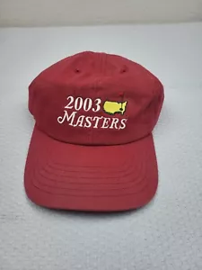 American Needle 2003 Masters Hat Red Strapback Cap Logo Adjustable - Picture 1 of 7