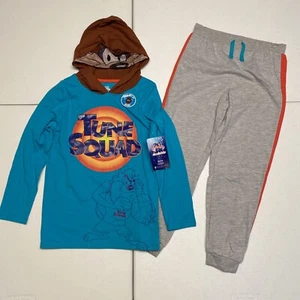 NWT - Space Jam 2 piece Boy’s Tune Squad Hoodie Outfit Size 8 Kids - Picture 1 of 8