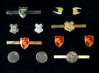 RARE * Harry Potter 4 Pairs Cuff Links + 4 Tie Bars Glass Gift Case Wedding Gift