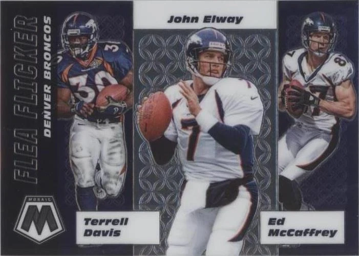 2020 Panini Mosaic Ed McCaffrey John Elway Terrell Davis #FF6