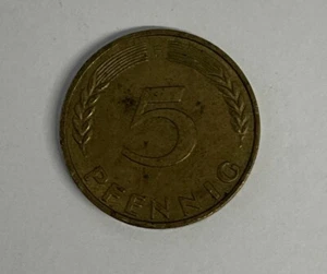 1971 Germany 5 Pfennig Coin Good Condition - Picture 1 of 2